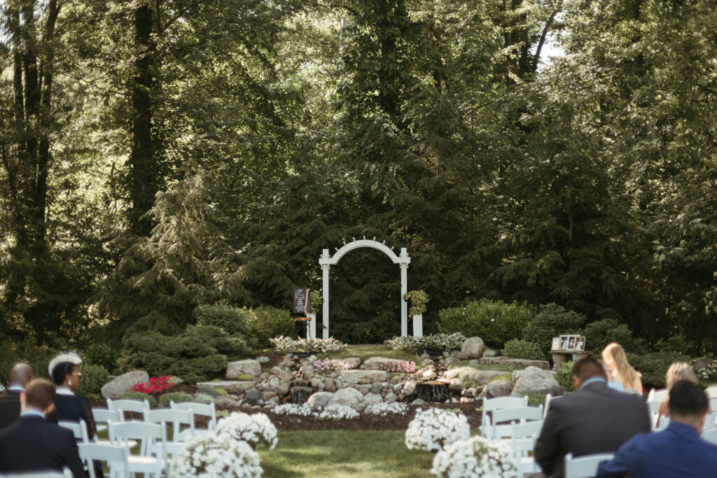 Photo of a wedding ceremony at Post Family Farm in Hudsonville Michigan