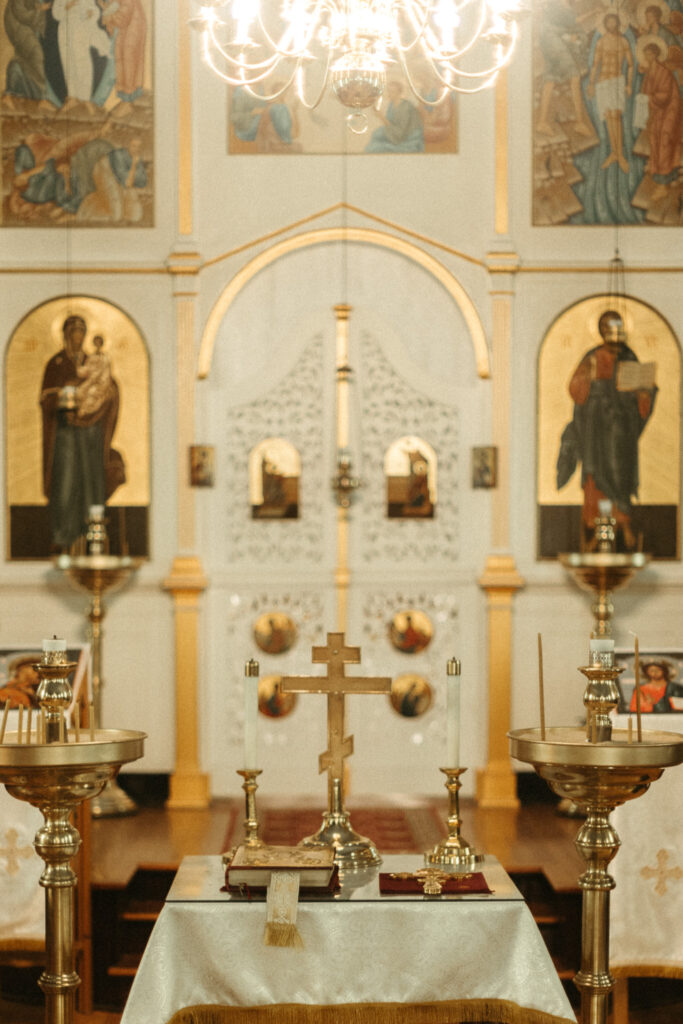 The Alter inside of an Orthodox Christian Church in Albion Michigan