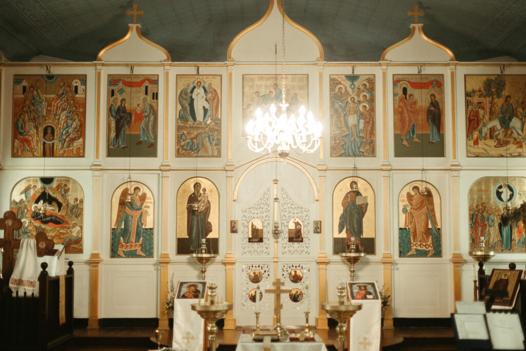 The Alter inside of an Orthodox Christian Church in Albion Michigan