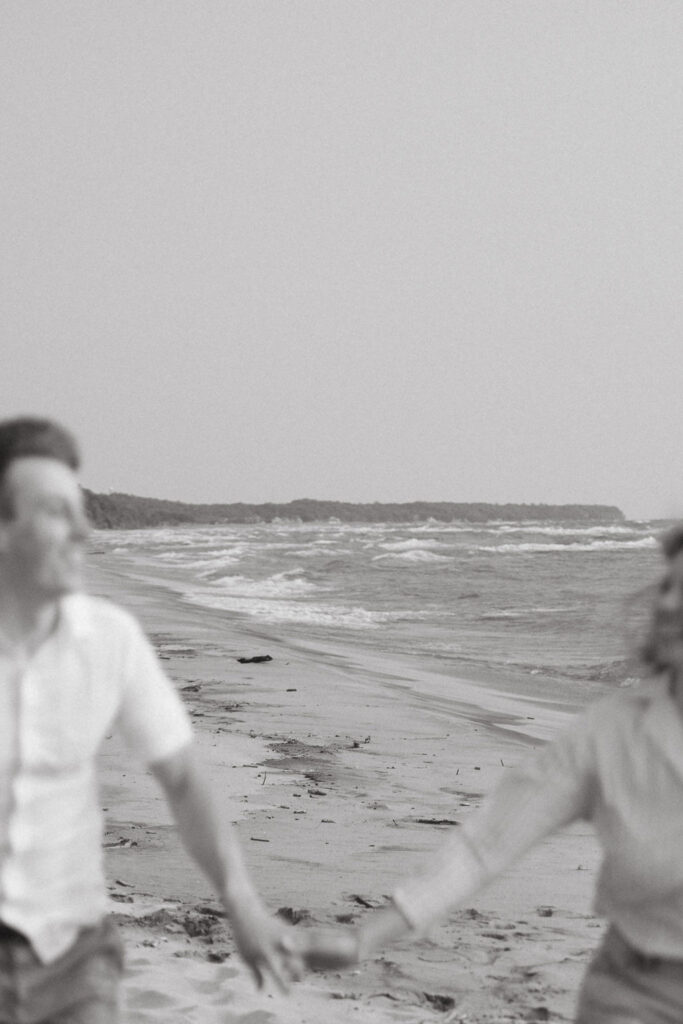 Photo of a man and a woman at Laketown Beach in Holland Michigan