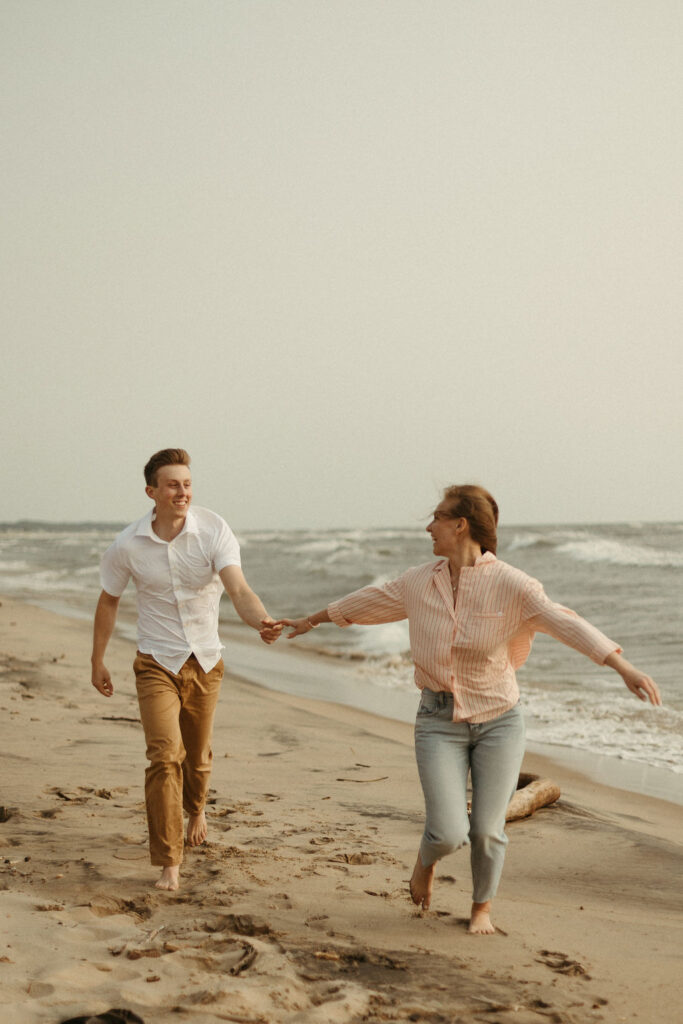 Photo of a man and a woman at Laketown Beach in Holland Michigan