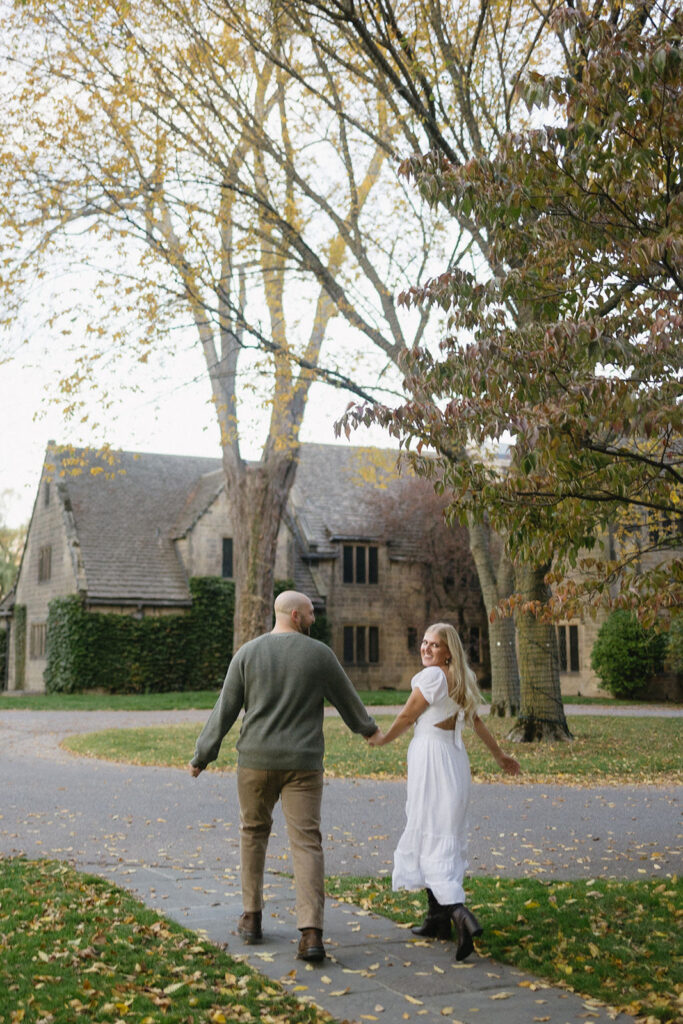 Editorial detroit engagement photos of a man and a woman