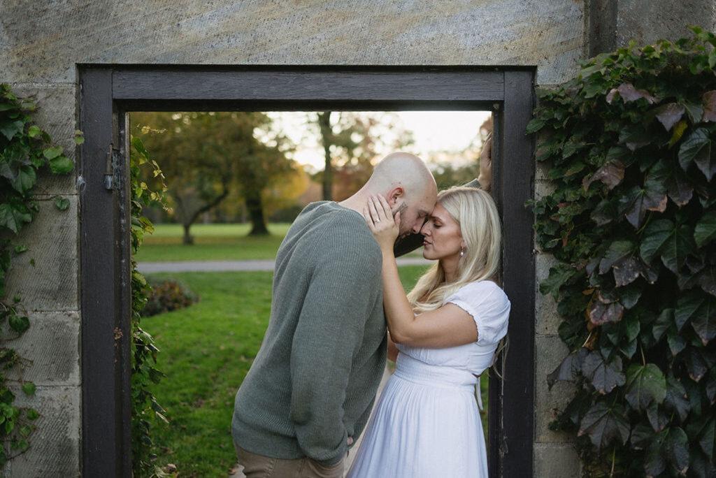 Editorial detroit engagement photos of a man and a woman