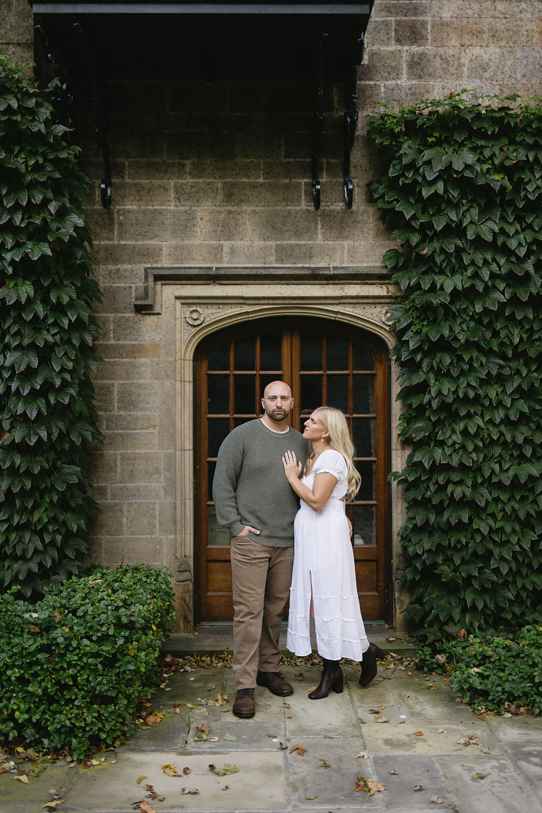 Editorial detroit engagement photos of a man and a woman