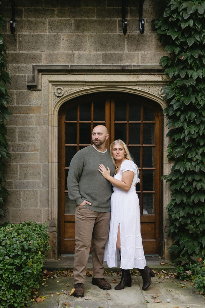 Editorial detroit engagement photos of a man and a woman